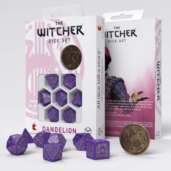 Набір кубиків The Witcher Dice Set. Dandelion - Viscount de Lettenhove
