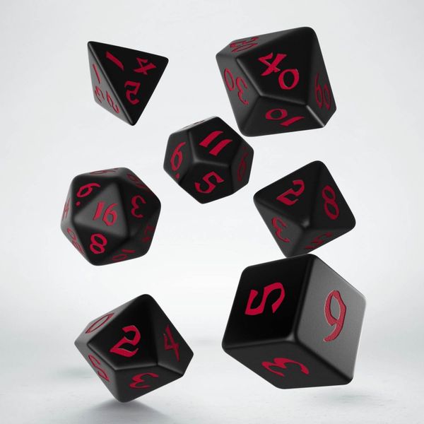 Набір кубиків Classic Runic Black & red Dice Set