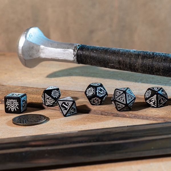 Набір кубиків Witcher Dice Set. Geralt - The Silver Sword