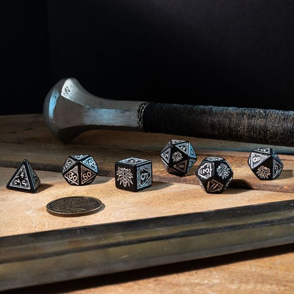 Набір кубиків Witcher Dice Set. Geralt - The Silver Sword
