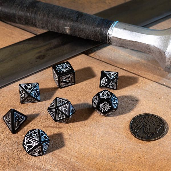 Набір кубиків Witcher Dice Set. Geralt - The Silver Sword