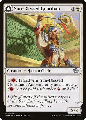 Sun-Blessed Guardian // Furnace-Blessed Conqueror, Normal