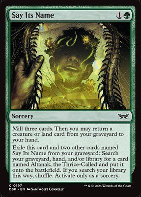Say Its Name, Normal, Regular Foil