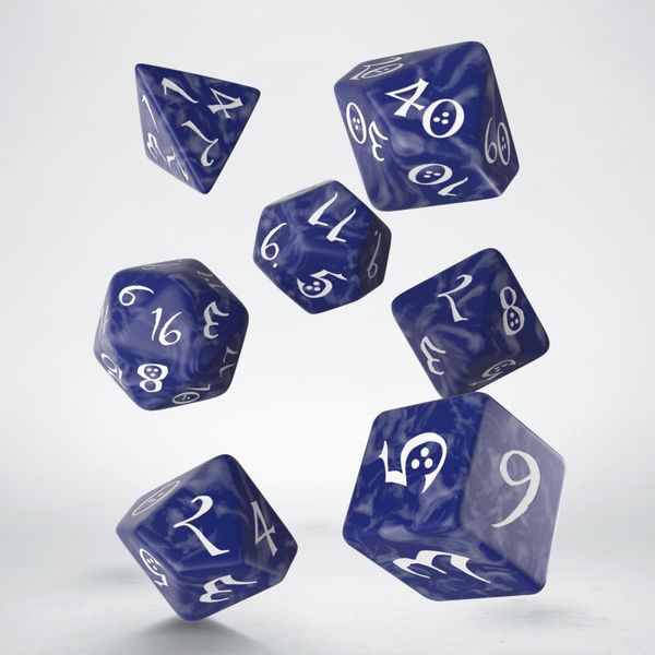 Набір кубиків Classic RPG Cobalt & white Dice Set