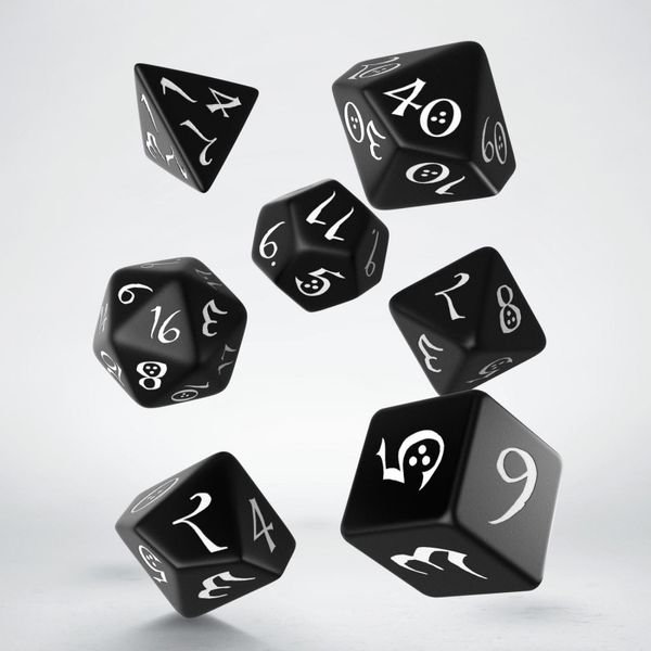 Набір кубиків Classic RPG Black & white Dice Set