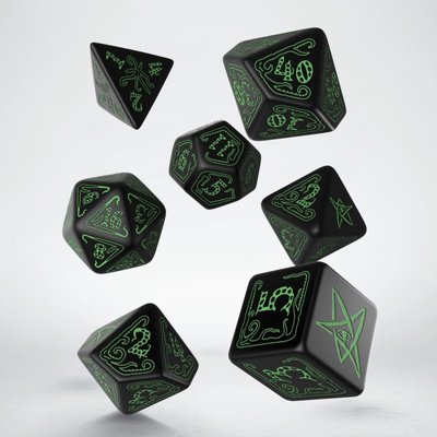 Набір кубиків Call of Cthulhu Black & green Dice Set