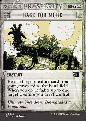 Back for More, Borderless, Showcase