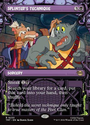 Splinter's Technique, Borderless, Showcase, Regular Foil