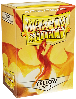 Протектори для карт Dragon Shield: Matte Yellow (66 х 91 мм, 100 шт, Magic the Gathering)