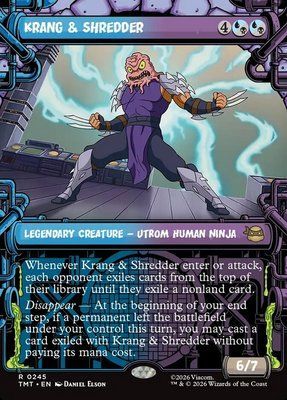Krang & Shredder, Borderless, Showcase, Regular Foil