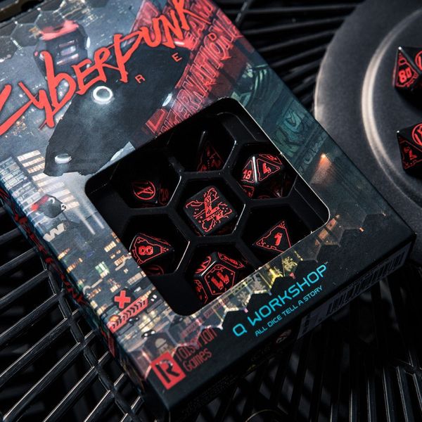 Набір кубиків Cyberpunk Red Dice Set: Blood over Chrome