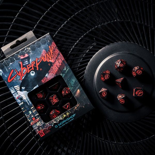 Набір кубиків Cyberpunk Red Dice Set: Blood over Chrome