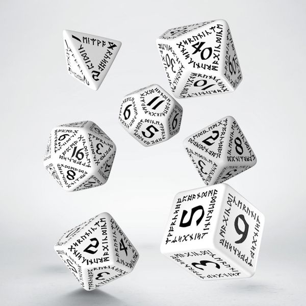 Набір кубиків Runic White & black Dice Set