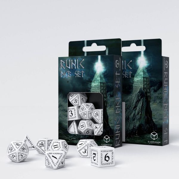 Набір кубиків Runic White & black Dice Set