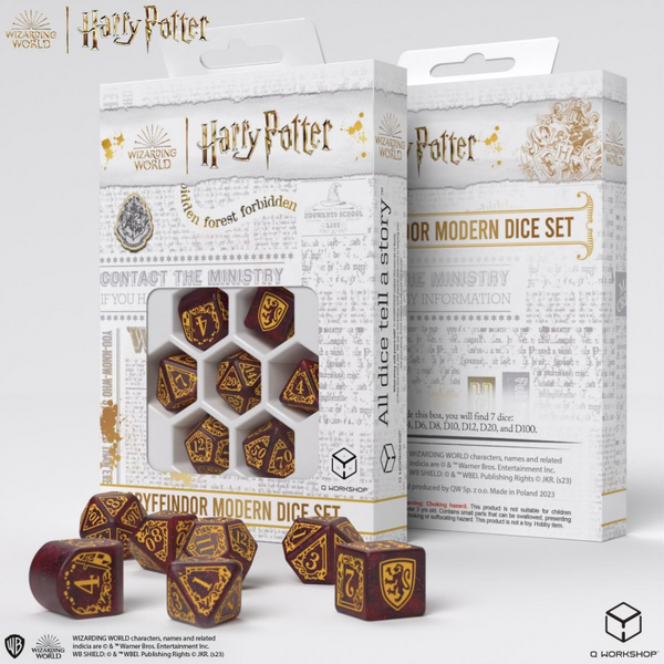 Набір кубиків Harry Potter. Gryffindor Modern Dice Set - Red