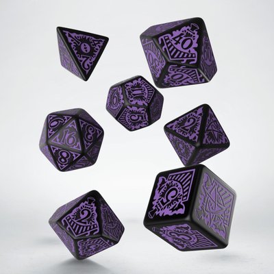 Набір кубиків COC Horror on the Orient Express Black & purple Dice Set