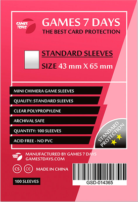 Протектори для карток Games7Days (43 х 65 мм, Mini Chimera, 100 шт.) (STANDARD)