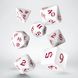 Набір кубиків Classic Runic White & red Dice Set