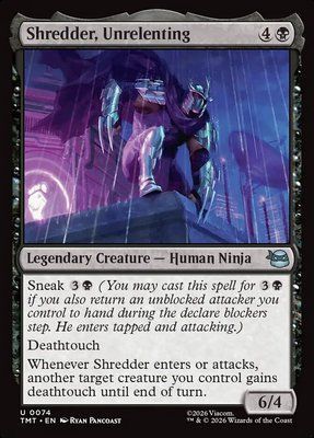 Shredder, Unrelenting, Normal, Regular Foil