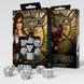 Набір кубиків Steampunk Clockwork White & black Dice Set