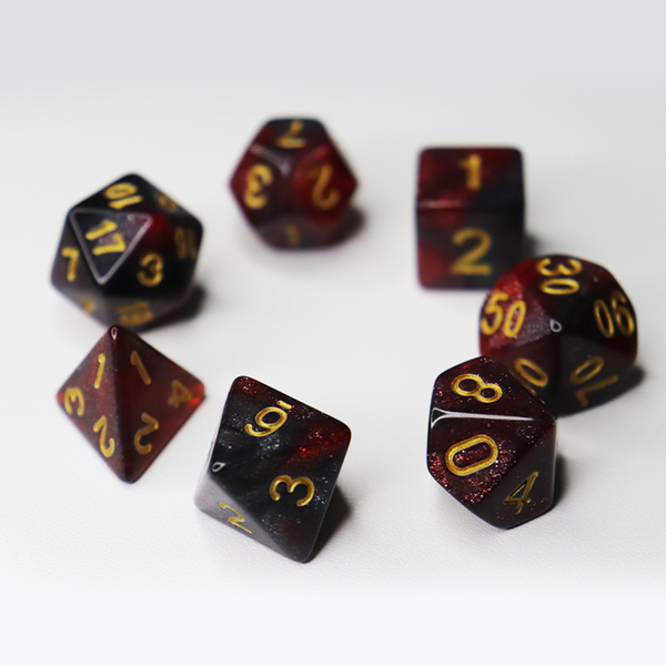 Набір кубиків галактичний червоний (Galaxy 7 Dice Set Red)