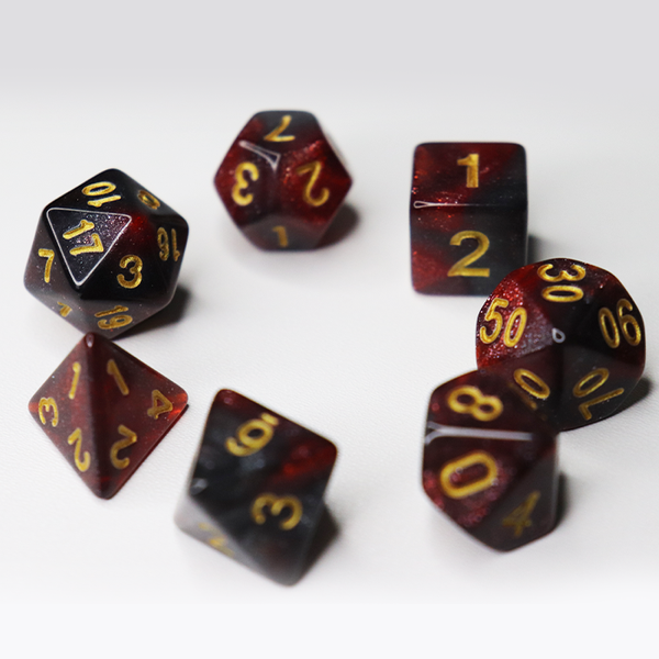 Набір кубиків галактичний червоний (Galaxy 7 Dice Set Red)