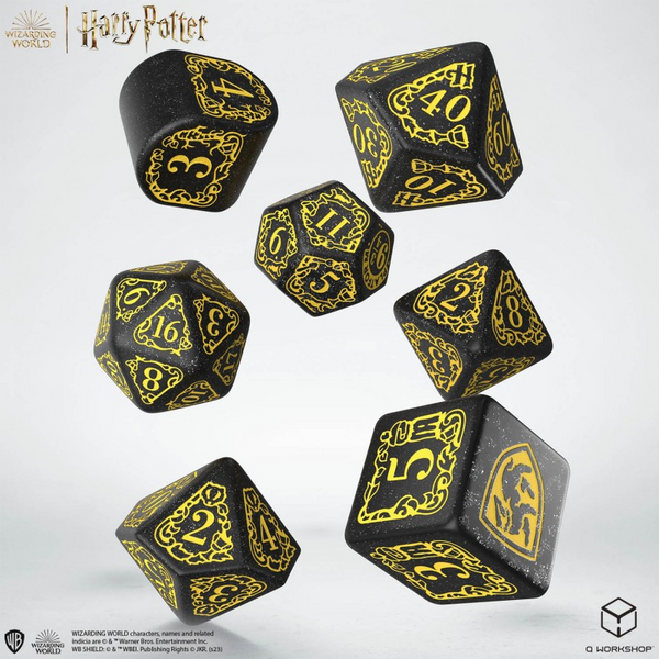 Набір кубиків Harry Potter. Hufflepuff Modern Dice Set - Black