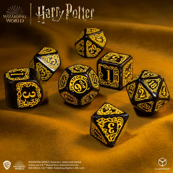 Набір кубиків Harry Potter. Hufflepuff Modern Dice Set - Black