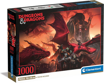 Пазли DnD red dragon, 1000, Clementoni