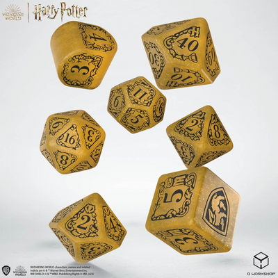 Набір кубиків Harry Potter. Hufflepuff Modern Dice Set - Yellow