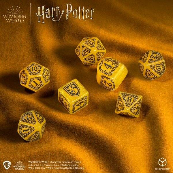 Набір кубиків Harry Potter. Hufflepuff Modern Dice Set - Yellow