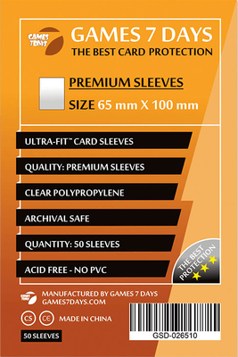 Протектори для карток Games7Days (65 х 100 мм, Magnum, 50 шт.) (PREMIUM)