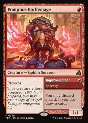 Pompous Battlemage // Improvised Act, Normal