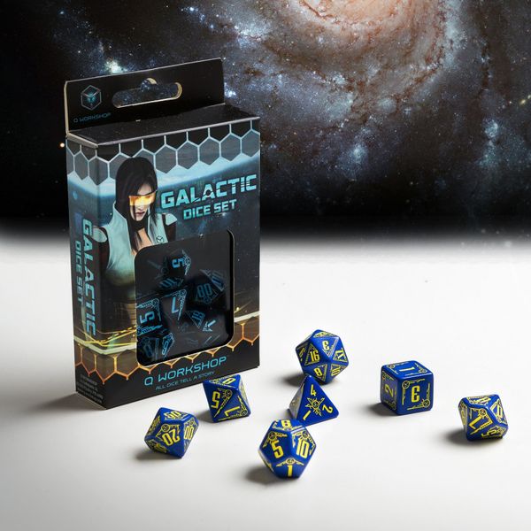 Набір кубиків Galactic Navy & Yellow Dice Set