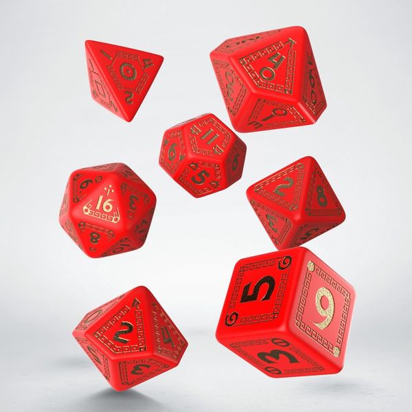 Набір кубиків RuneQuest Red & gold Dice Set