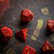 Набір кубиків RuneQuest Red & gold Dice Set