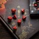 Набір кубиків RuneQuest Red & gold Dice Set