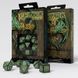 Набір кубиків Celtic 3D Revised Black & green Dice Set