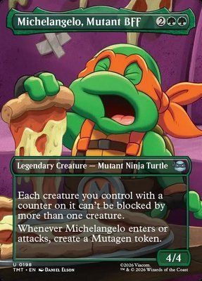Michelangelo, Mutant BFF, Borderless, Regular Foil