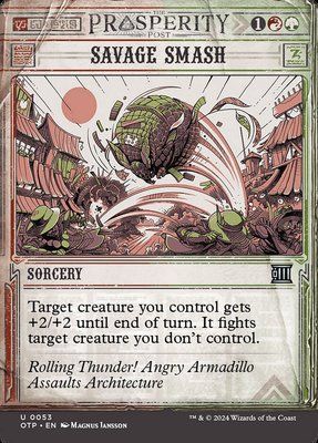 Savage Smash, Borderless, Showcase, Regular Foil
