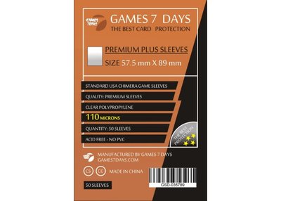 Протектори для карток Games7Days (57,5 х 89 мм, USA Chimera, 50 шт.) (PREMIUM PLUS)