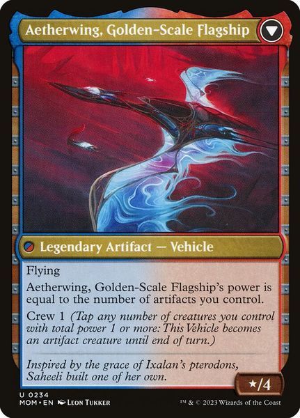 Invasion of Kaladesh // Aetherwing, Golden-Scale Flagship, Normal