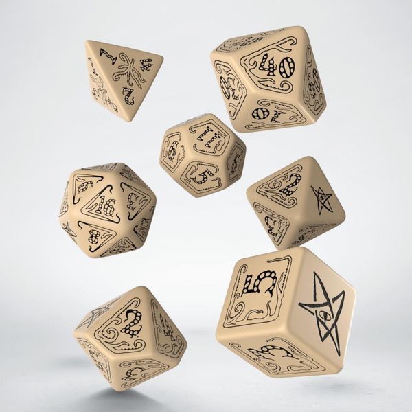 Набір кубиків Call of Cthulhu Beige & black Dice Set