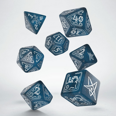 Набір кубиків Call of Cthulhu Abyssal & white Dice Set