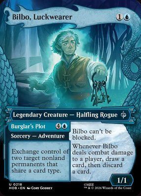 Bilbo, Luckwearer // Burglar's Plot, Borderless, Showcase