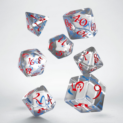 Набір кубиків Classic RPG Translucent & blue-red Dice Set