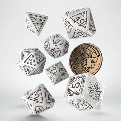 Набір кубиків The Witcher Dice Set. Geralt - The White Wolf