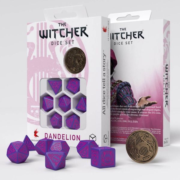 Набір кубиків The Witcher Dice Set. Dandelion - the Conqueror of Hearts