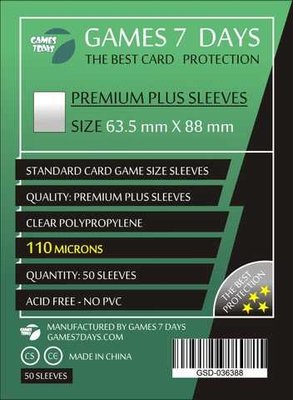 Протектори для карток Games7Days (63,5 x 88 мм, Card Game, 50 шт.) (PREMIUM PLUS)