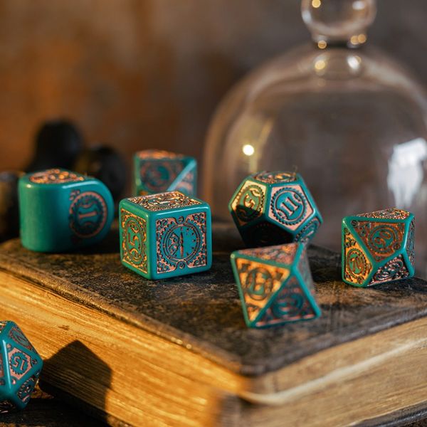 Набір кубиків Steampunk Clockwork: Nautical Apparatus Modern Dice Set